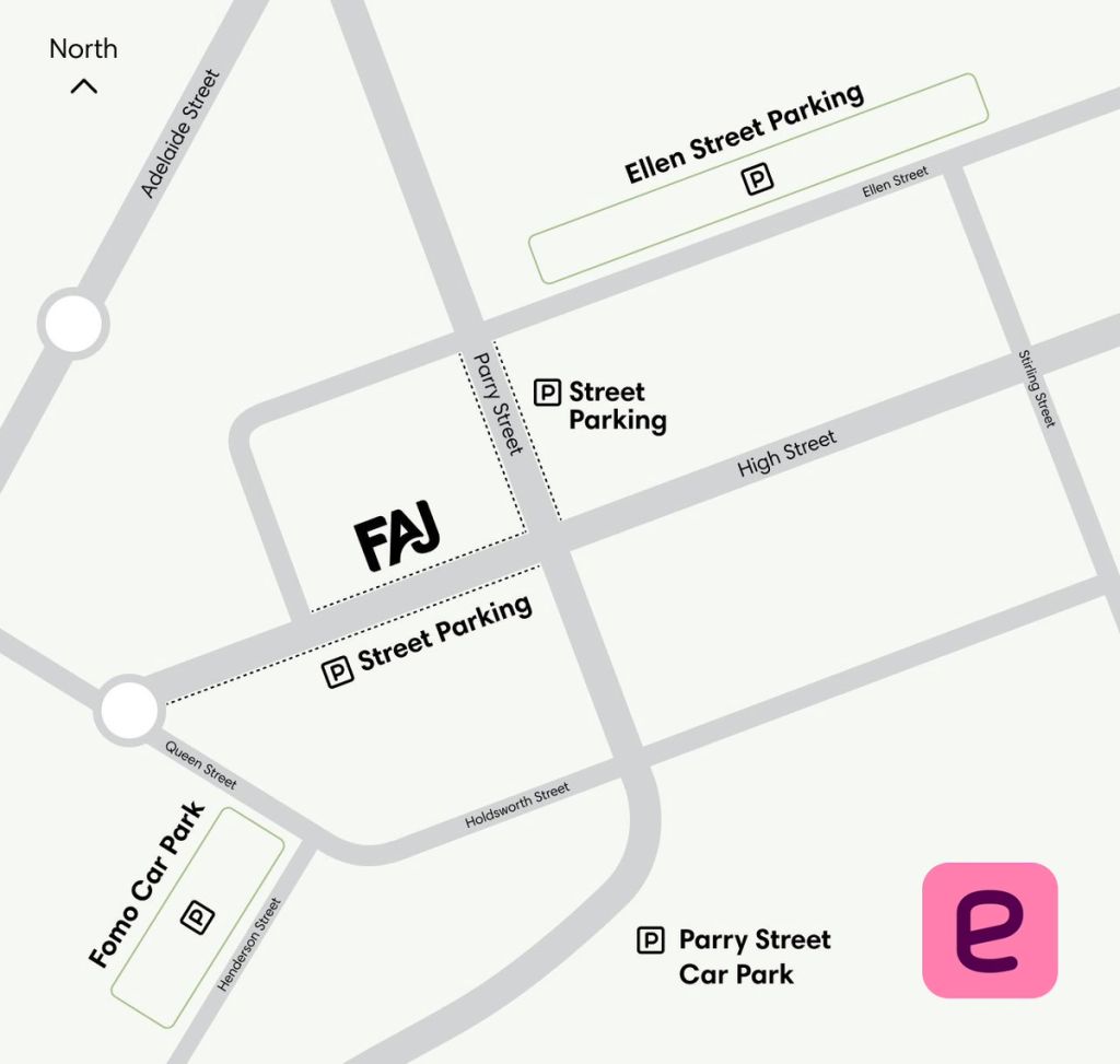Map location of FAJ in Fremantle